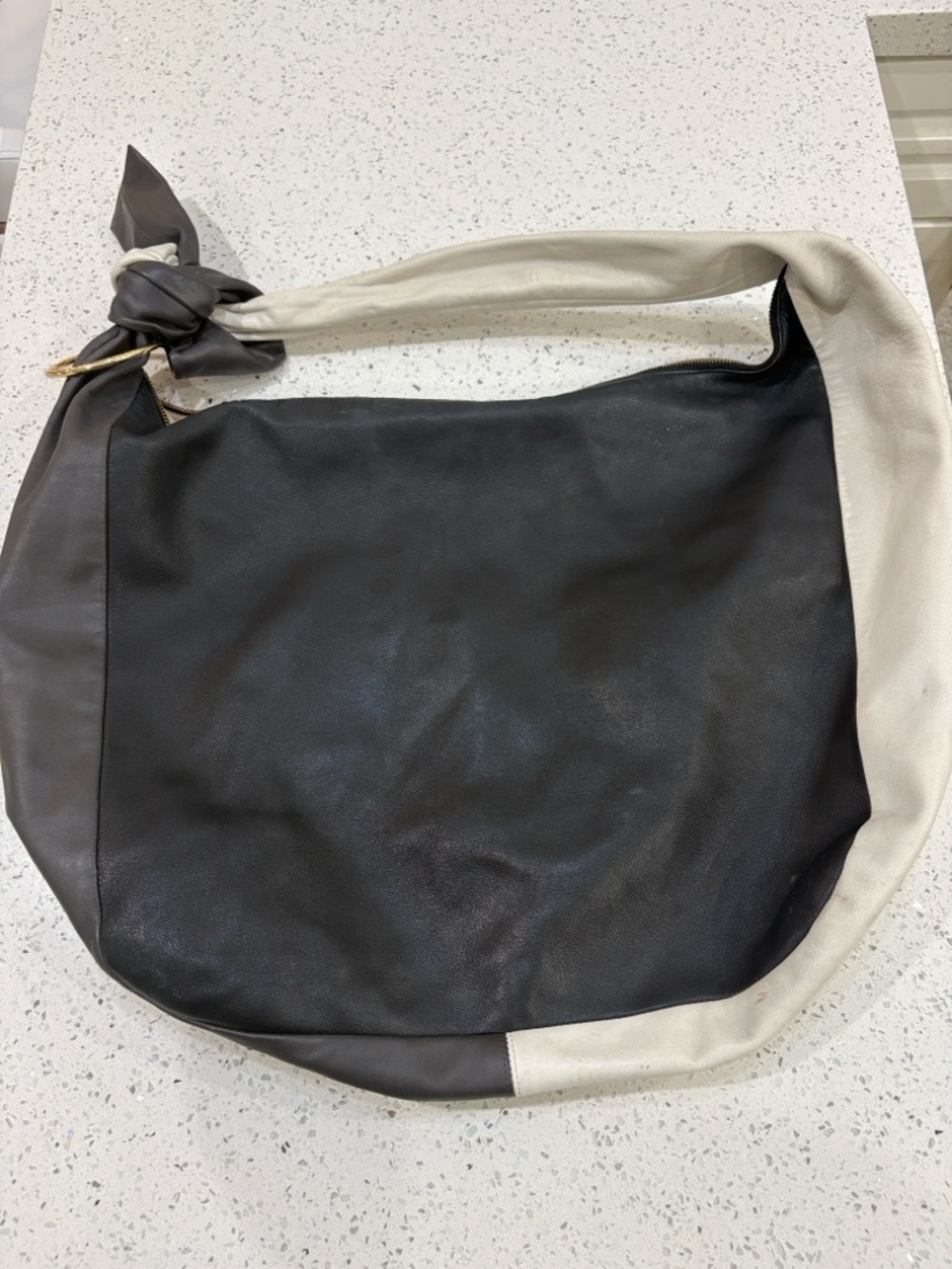 Diane Von Furstenberg Large Colorblock Leather Slouchy Hobo Bag - Picture 3 of 13